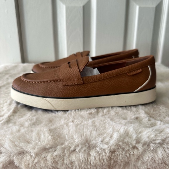 Cole Haan GrandPro Penny Loafer Sneakers Brown Leather Size 9 Madras Insole - Picture 2 of 7